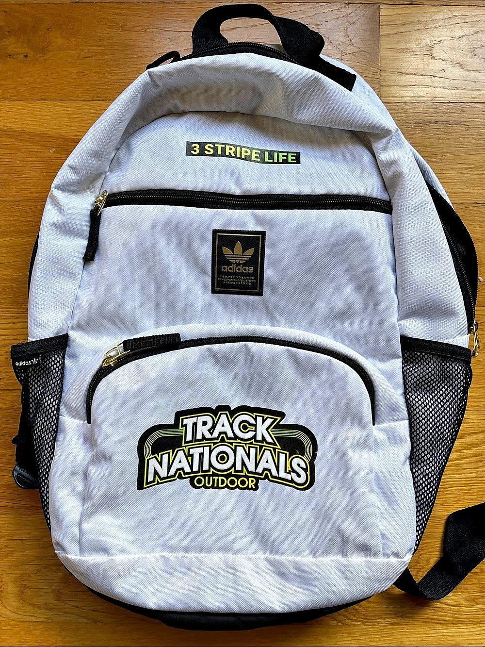adidas Track Nationals Backpack White & Black